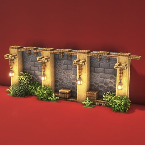 Small Cute Wall Minecraft EASY and FAST Minecraft Interior Design Walls, Minecraft Wall Around Village, Minecraft Wall Decorations In Game, Minecraft Small Decorations Outside, Village Walls Minecraft, Village Wall Minecraft, Minecraft Bulletin Board Build, Minecraft Fortress Walls, Minecraft One Block Island Ideas