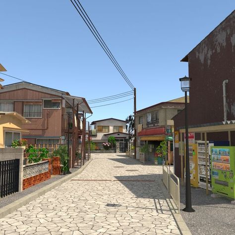 Japanese Alley, Minecraft House Decor, Cottage Minecraft, Roblox Studio, Korean House, Blossom House, Game Level Design, Japanese Buildings, Japanese Town