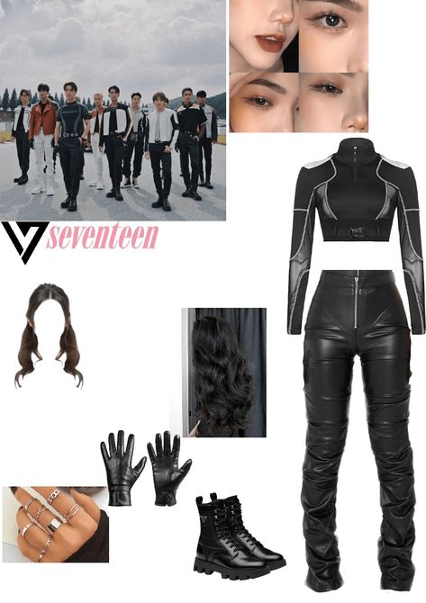 Seventeen Performance Outfits, Seventeen Music Video Outfits, Home Run Seventeen Outfits, Seventeen Hot Outfits Inspired, Seventeen Anyone Outfit, Seventeen Outfits Kpop, Seventeen Stage Outfit, Svt Inspired Outfits, Seventeen Outfits Inspired Concert