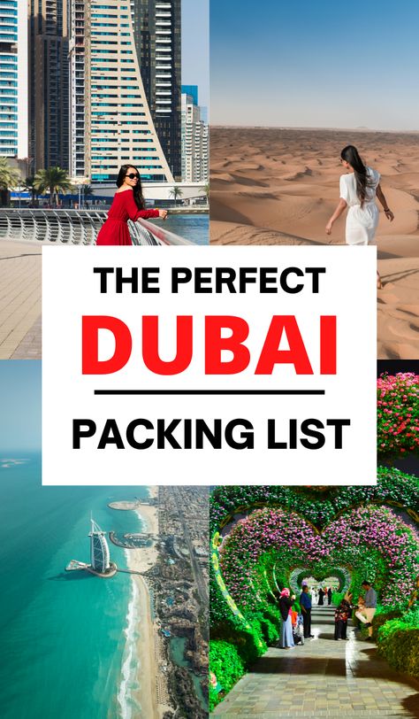 Travel To Dubai Packing Lists, Dubai Desert Safari Outfit, Dubai Vacation Outfits, Dubai Packing List, What To Wear In Dubai, Uae Travel, Abu Dhabi Travel, Dubai Trip, Travel Dubai