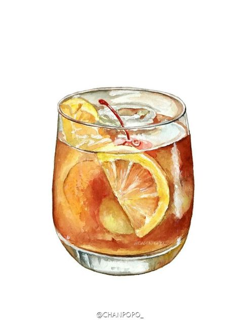 Cocktail Illustration, Coffee Cup Art, Food Sketch, Food Clipart, Sparkling Drinks, Food Illustration Art, Watercolor Food, Cute Food Art, Food Painting