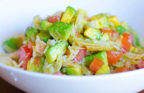 Gaspacho Recipe Puerto Rican, Gazpacho Avocado, Cod Salad, Bacalao Recipe, Once Upon A Chef, Salad Summer, Gazpacho Recipe, Recipe Soup, Avocado Salad Recipes