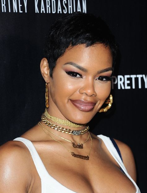 Tiana Taylor Short Hair, Teyana Taylor Pixie Haircut, Teyana Taylor Pixie, Teyana Taylor Short Hair, Taylor Short Hair, Iman Shumpert, Teyana Taylor, Short Pixie Haircuts, Short Pixie Cut