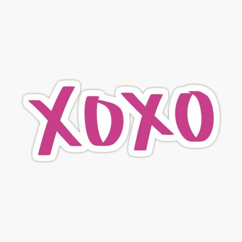 C Xoxo Aesthetic, Pink Xoxo Wallpaper, Pink Y2k Stickers, Xoxo Stickers, Pink Heart Sticker, Top Artists, Sticker Design, Sell Your Art, Independent Artist