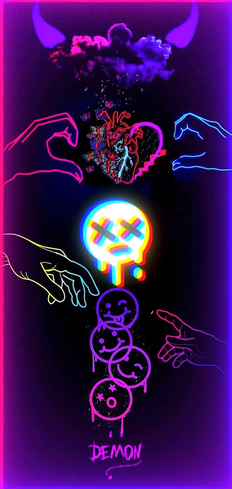 Neon Pictures, Whatsapp Wallpapers Hd, Trippy Iphone Wallpaper, Iphone Dynamic Wallpaper, Glitch Wallpaper, Graffiti Doodles, Wallpaper Iphone Neon, Trippy Wallpaper, Cool Backgrounds Wallpapers