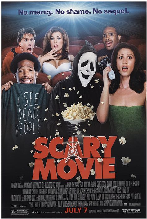 Scary Movie 2000, Scary Movie 1, Comedy Movies Posters, Great Comedies, Series Poster, Horror Posters, Movie Covers, Scary Movie, Movie Posters Minimalist