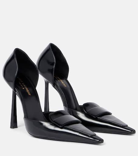 D'Orsay 110 leather pumps in black - Saint Laurent | Mytheresa Ysl Paris, Icon Shoes, Saint Laurent Shoes, Evening Shoes, High Jewelry, High Heel Pumps, Leather Pumps, Pump Shoes, Smooth Leather