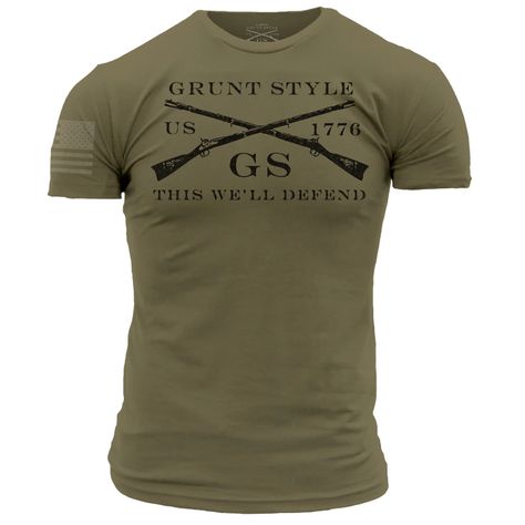 Grunt Style Logo Basic - Military Green – Grunt Style LLC Grunt Style Shirts, Gs Logo, Tough Style, True Freedom, Grunt Style, Patriotic Outfit, Basic Shorts, Basic Shirts, American Pride