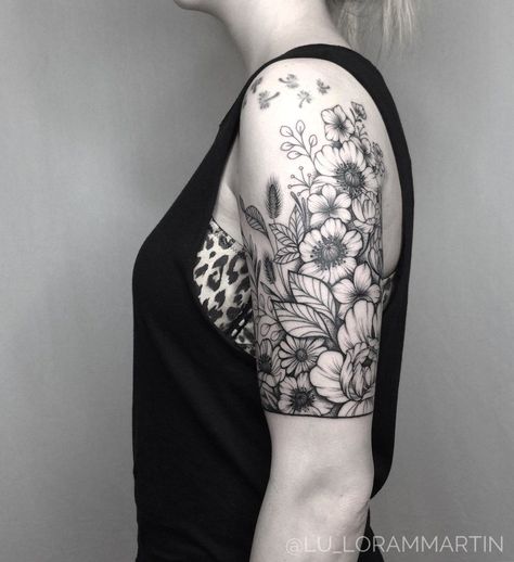 Mangas Tattoo, Model Tattoo, Wildflower Tattoo, Marvel Tattoos, Cat Tattoos, Floral Tattoo Sleeve, Tattoos Geometric, Flower Tattoo Sleeve, Tiny Tattoo