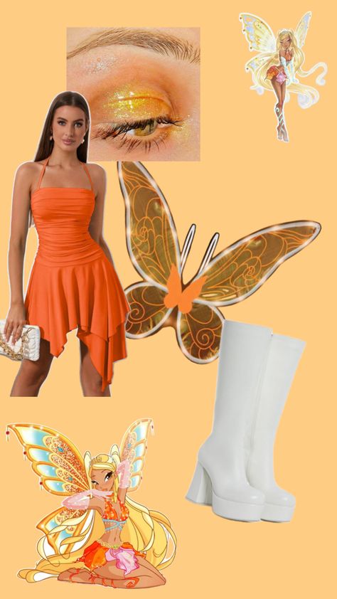 Stella from Winx Club costume inspo Winx Club Costumes, Stella Winx Club, Stella Winx, Club Fits, Costume Inspo, Halloween Costume Outfits, Cartoon Outfits, Costume Outfits, Winx Club