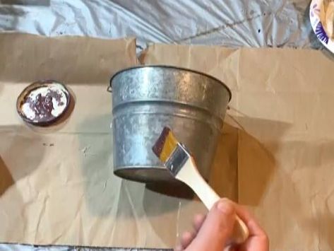 See How I Use This Tin Bucket In My Christmas Decor | Holiday Tree Holder | Repurposed My Way | NewsBreak Original Painting On Metal Buckets, Tin Bucket Decor Ideas, Metal Tin Bucket Ideas, Bucket Decor Ideas, Painted Buckets, Holiday Centerpieces Diy, Bucket Decor, Bucket Gifts, Citronella Candle