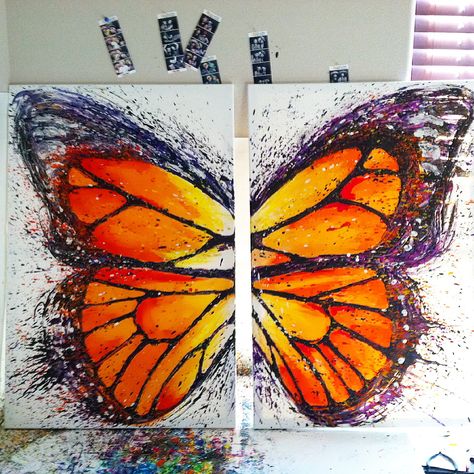 100% melted crayon painting of a monarch butterfly. Heat gun and hair dryer was used Check out more work at www.facebook.com/meltingmiltons Wax Crayon Art, Melted Crayons, Crayon Painting, Colour Mixing, Wax Crayons, Art Colour, Melting Crayons, Crayon Art, Pen Art