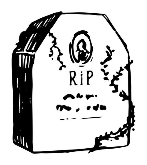 Tombstone old grave, spooky item doodle. Halloween hand drawn vector illustration in retro style. Ink sketch isolated on white. Cute Tombstone Drawing, Headstone Illustration, Grave Doodle, Day Of The Dead Drawings, Gravestone Drawing, Cute Tombstone, Tombstone Drawing, Hand Drawn Vector Illustrations, Ink Sketch