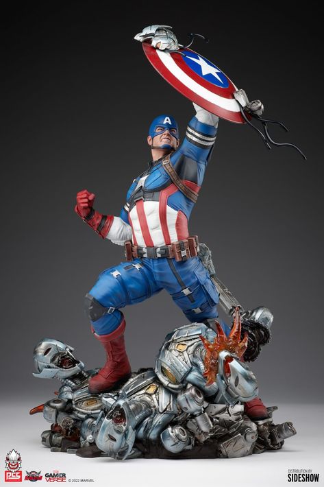 Captain America Statue, Captain America 1, Marvel Statues, Lego Custom Minifigures, Marvel Collectibles, Culture Shock, Marvel Captain America, 1 6 Scale, Sideshow Collectibles