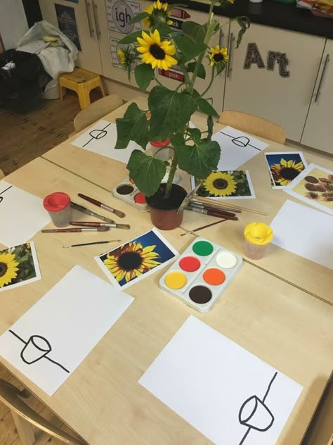 Reggio Kindergarten Activities, Art Provocations, Creative Area, Montessori Art, Eyfs Activities, Nursery Activities, Spring Preschool, Kindergarten Art, Reggio Emilia