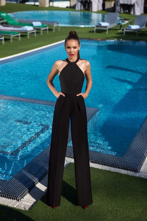 Tori Elegant Black Jumpsuit For Black-tie Events, Chic Black Luxury Strapless Jumpsuit, Elegant Black Strapless V-neck Jumpsuit, Evening Cocktail Dresses, Fancy Jumpsuit, Fashion Advisor, Most Beautiful Wedding, Most Beautiful Wedding Dresses, Tailored Clothes