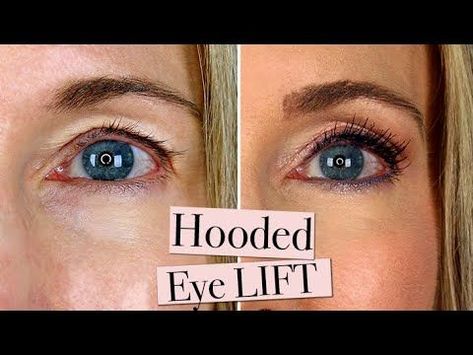 INSTANT EYE LIFT! Deep Set Eyes Makeup, Hooded Eyelids, Plumping Lipstick, Droopy Eyelids, Eyelid Lift, Deep Set Eyes, Makeup Tips For Older Women, Makeup For Older Women, Winky Lux