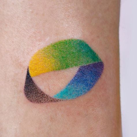 Dot Work Tattoo Color, Color Stippling Tattoo, Stippling Tattoo, Detailed Tattoos, Pointillism Tattoo, Uv Tattoo, Dot Tattoos, Handpoke Tattoo, Hand Poked Tattoo