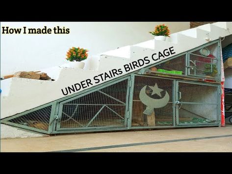 How i made birds cage under stairs Birds Cage, Diy Birds, Under Stairs, Idea Diy, The Birds, Bird Cage, Well Being, The Well, Stairs