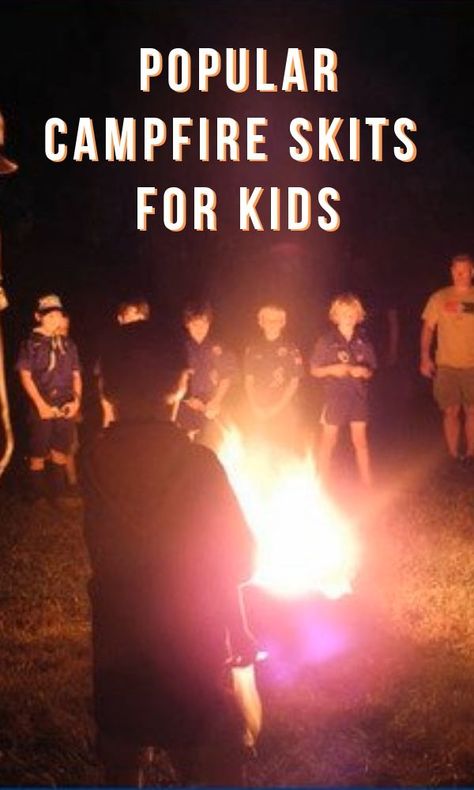 Performing skits around a campfire is a great way to end the day when you're camping with kids, boys, girls, family and friends. These popular skits are fun to perform, and they'll keep your audience laughing. No props? No problem because these are the best plays ever for night time fun! Click over to see how your kids can perform these without props and with little rehearsal. #CampfireSkits #SkitsforKids #CubScoutIdeas Campfire Skits, Cub Scout Skits, Camp Skits, Skits For Kids, Cub Scouts Tiger, Camp Projects, Cub Scout Activities, Camp Read, Pack Meeting