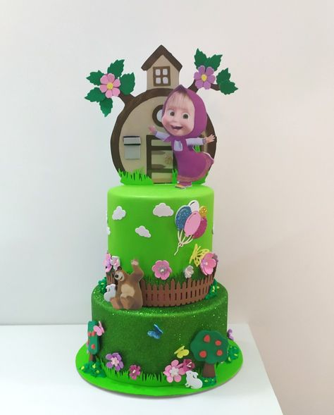 Masha e orso Masha E Orso Cake, 2tier Cake, Cake Designs, Snow Globes, Cake, Design