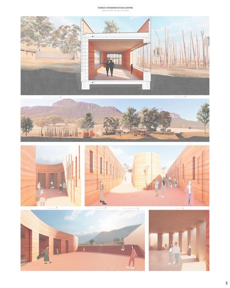 Forest Interpretation Centre | Landscape Design Project Landscape Design Competition, Interpretation Centre, Australian Landscape, Architecture Drawing Art, Design A Space, Finishing Materials, Design Competitions, Nature Trail, Earthy Colors