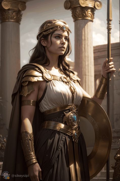 Discover unique generations of Athena, the goddess of wisdom and war. Each image embodies elements of ancient Greek mythology and art. Visit our Telegram channel to see more stunning images and be inspired by the great legacy of Athena 🌟https://buysnap.tech/sikeysipi 🌟. #Athena #GreekMythology #Art #AncientGreece #Goddesses #Generations #Mythology #History #Inspiration Athena Greek Goddess Art, Ancient Greek Makeup, Athena Goddess Aesthetic, Greek Photoshoot, Athena Design, Greek Makeup, God Books, Athena Greek Goddess, Jungian Archetypes