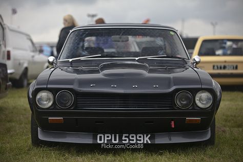 Ford Capris MK 1 GT Black UK Muscle Car - Front View Ford Capri Mk1, Car Front View, Mk 1, Ford Capri, Exclusive Cars, Ford Classic Cars, European Cars, Ford Gt, British Cars