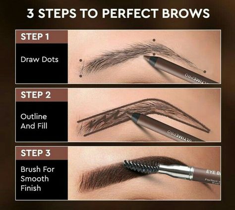 Face Makeup Guide, Dark Skin Makeup Tutorial, Draw Eyebrows, Membentuk Alis, Eyebrow Makeup Tutorial, Makeup Order, Learn Makeup, Beginners Eye Makeup, Simple Makeup Tips