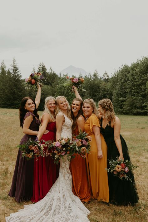 Autumn Mismatched Bridesmaids, Fall Boho Bridesmaid Dress, Mixed Fall Color Bridesmaid Dresses, Fall Wedding Colours Bridesmaids, Boho Fall Bridesmaid Dress, Multiple Color Bridesmaid Dresses Fall, Fall Wedding Mixed Bridesmaid Dresses, Fall Mixed Bridesmaid Dresses, Fall Themed Bridesmaid Dresses