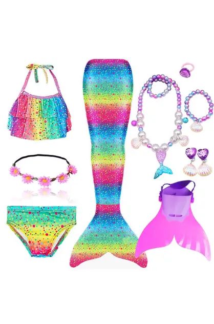 Shop Party Dress Mermaid Tail Swimsuit Beach Bikini Mermaid Costume Cosplay Halloween Party Girls Dress Birthday Gifts Christmas Gift | TheMarket NZ Mermaid Tail Swimsuit, Mermaid Swimsuit Tail, Halloween Party Girls, Swimming Mermaid, Swimsuit Cosplay, Mermaid Swimsuit, Best Gifts For Girls, Easy Paper Crafts Diy, Swimsuit Beach