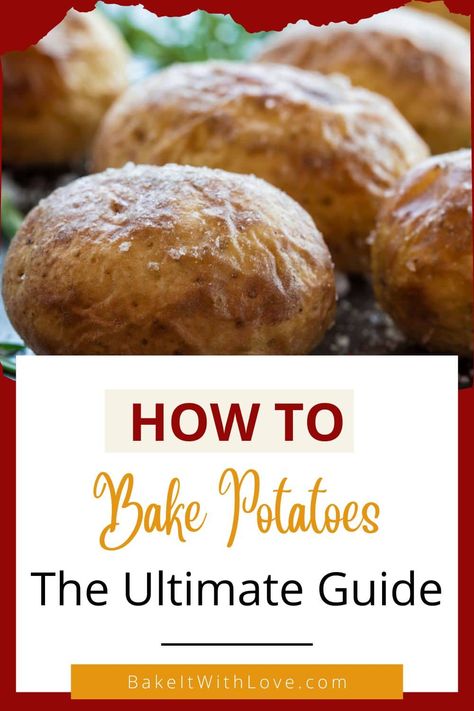 Best Potatoes For Baking, How To Bake Potatoes, Quick Baked Potato, Baked Potato Microwave, Cooking Baked Potatoes, Best Baked Potato, Perfect Baked Potato, Making Baked Potatoes, Potatoes In Oven