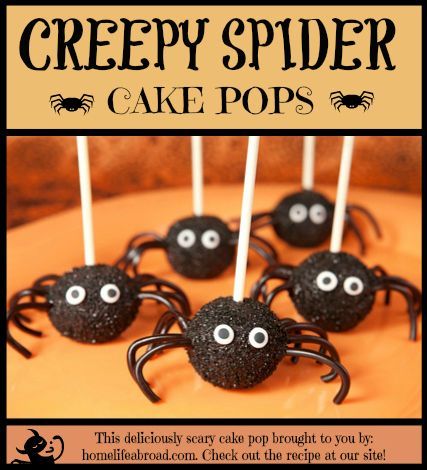 Creepy, Crawly, Delicious Spider Cake Pops. Enjoy biting into these delicious spider treats this Halloween! @HomeLifeAbroad.com #halloween #cakepop #delicious #sweets Scary Cake Pops, Halloween Cake Pops Ideas, Spider Cake Pops, Spider Treats, Cake Pops Ideas, Scary Cakes, Cake Pop Recipe Easy, Spider Cake, Cake Cake Pops