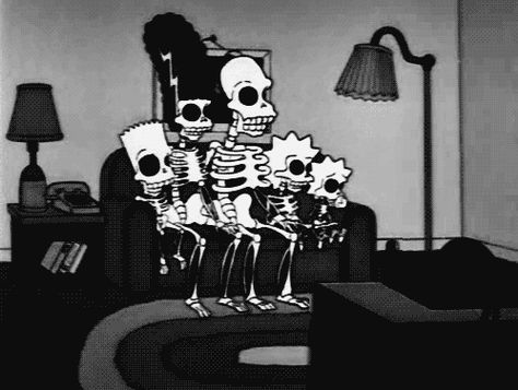 simpsons Simpsons Halloween, Treehouse Of Horror, Simpsons Treehouse Of Horror, The Skeleton, Halloween Quotes, Tv Movie, Vintage Cartoon, Tim Burton, The Simpsons