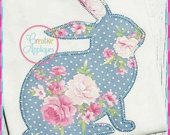 Easter Quilts, Rabbit Applique, Stitch Silhouette, Bunny Applique, Rabbit Embroidery, Easter Applique, Bunny Silhouette, Appliqué Quilts, Holiday Embroidery