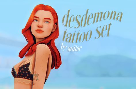 aoifae: desdemona tattoo set by aoifae an... - Emily CC Finds S4cc Tattoos, Cc Accessories, Los Sims 4 Mods, Sims 4 Tattoos, Body Details, Skin Details, Sims 4 Mm Cc, 4 Tattoo, Save File