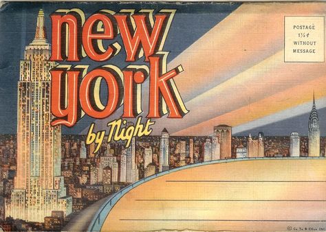 Old New York postcard. Hagins collection. New York Postcard, Old New York, City Postcard, New York City Photos, The Holy Land, Paper News, Vintage New York, Postcard Design, Vintage Souvenir