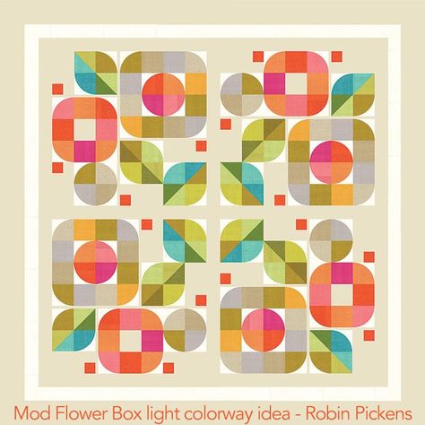 Box Quilt Pattern, Drunkards Path Quilt, Layer Cake Quilts, Solid Quilt, Circle Quilts, Spring Quilts, Flower Quilts, Flower Quilt, Contemporary Quilts