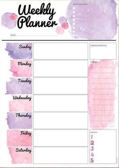 Sep 28, 2019 - This Pin was discovered by Table Types. Discover (and save!) your own Pins on Pinterest Study Planner Printable, Penanda Buku, Weekly Planner Free, To Do Planner, Writing Paper Printable, Print Planner, Weekly Planner Template, Daily Planner Pages, Notes Planner