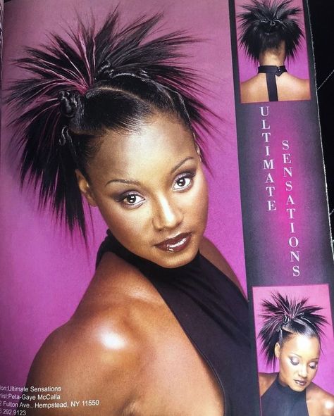 Black Hair 90s, 2000s Hair, 2000s Hairstyles, Black Hair Magazine, Y2k Hairstyles, Editorial Hair, Hair Magazine, Protective Hairstyles Braids, 90s Hairstyles