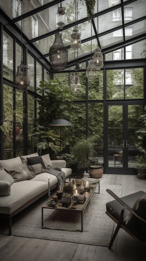 Veranda Design, Patio Design Ideas, Sunroom Designs, Patio Inspiration, House Extension Design, Glass Room, Casa Vintage, Glass Walls, Outdoor Living Patio