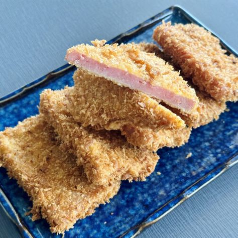 Egg Fu Yung - Uwajimaya Spam Katsu, Egg Fu Yung, Fried Spam, Katsu Recipes, Hawaiian Desserts, Coconut Pudding, Crunchy Salad, Sweet N Sour Chicken, Pork Cutlets