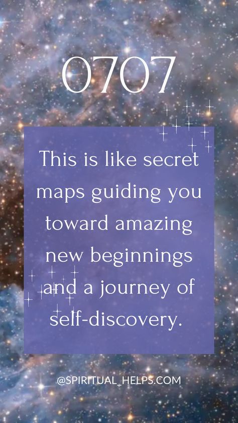 Angel number 0707 is like solving a puzzle that leads to hidden treasures! This magical number is all about fresh starts and growing strong inside. #angelnumber #guardianangel #manifestation 0707 Angel Number, 0707 Angel Number Meaning, Let Go Of The Past, Growing Strong, Fresh Starts, Angel Number Meanings, Number Meanings, Angel Number, Angel Numbers