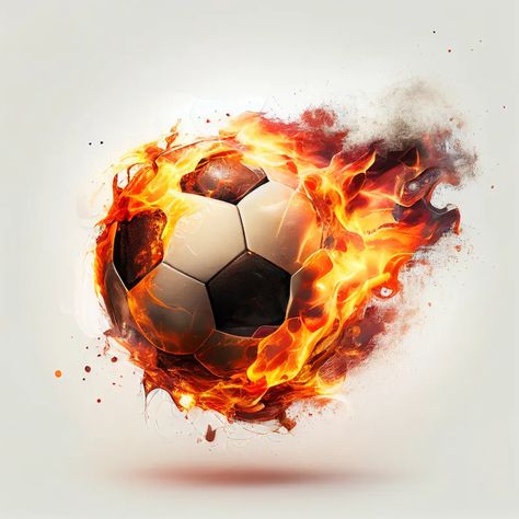 Football Design Graphics, Fire Football, Football Tattoo, Sacred Objects, Football Drawing, Ball Football, Fire Image, Free Football, Football Ball