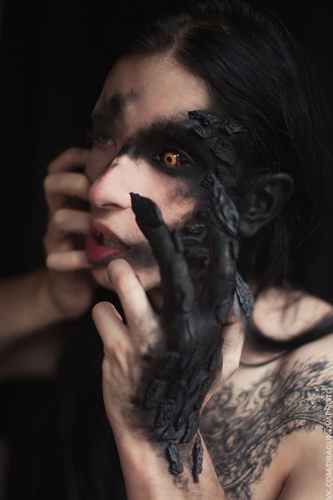 Transformation - by Rina Dragunova, Russian Human Like Monsters, Unseelie Aesthetic, Half Demon Half Human, Demon Photography, Demon Transformation, Unseelie King, Monster X Human, Beast Transformation, Monster Photography