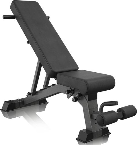 YOUTEN 1000 LB Weight Bench Heavy Capacity | 9-4-4 Almost 90° Adjustable Incline Decline Exercise Bench Press for Home Gym More Stable and Durable | Foldable Training Lifting Bench | Dragon Flag Handle for Abdominal Arm Workout Foldable Bench, Adjustable Workout Bench, Incline Decline Bench, Adjustable Bench Press, Workout Bench, Bench Workout, Backrest Design, Abs Exercise, Incline Bench