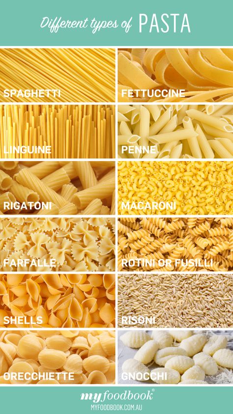 The different types of pasta and how to use them | myfoodbook All Pasta Types, Type Of Pasta Sauce, Different Noodle Types, Different Types Of Pasta Noodles, Different Types Of Spaghetti Recipes, Pasta Types And Sauce, Different Types Of Pasta Sauce, Different Types Of Noodles, Types Of Pasta Recipes