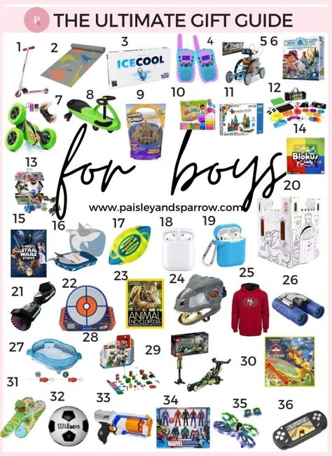 Best Gift Ideas for Boys (2021) - Paisley + Sparrow Ideas For Christmas Presents, Christmas Presents For Boys, Gift Ideas For Boys, Presents Birthday, Gift Ideas For Everyone, Presents For Boys, Must Have Gadgets, Fun Board Games, Ultimate Gift Guide