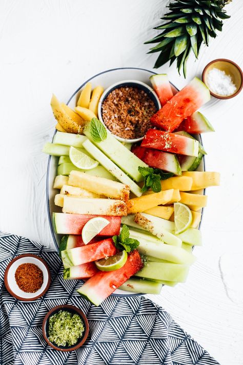 Mexican Fruit Salad with Chili Lime Seasoning — College Housewife Fruit Spears, Easy Party Side Dishes, Flavorful Snacks, Mexican Fruit Salad, Salad With Chili, Mexican Fruit Salads, Mexican Fruit, Lime Seasoning, Party Side Dishes