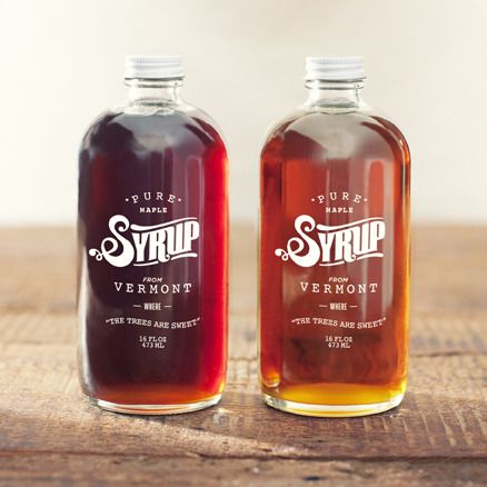 Thanks to this thing called Facebook, I saw these bottles of syrup that made me stop and drool. ... Maple Syrup Labels, Maple Syrup Bottles, Syrup Labels, Syrup Bottle, Cool Packaging, Packaging Labels Design, Pure Maple Syrup, Bottle Packaging, Creative Packaging